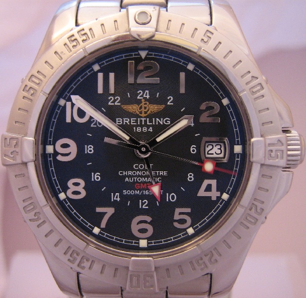 Breitling Colt GMT, Black Dial With Steel Bracelet