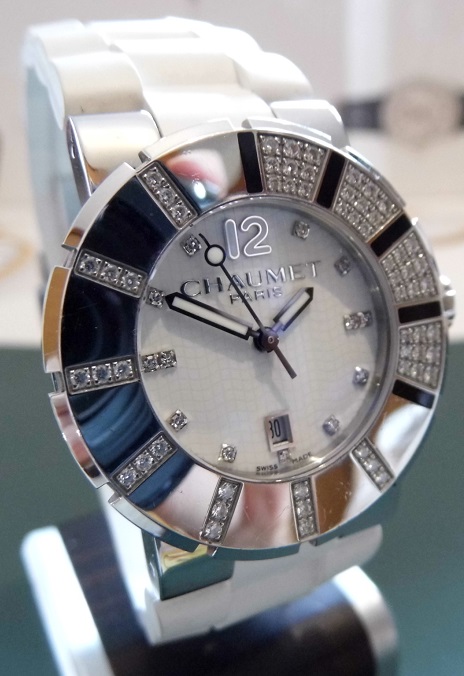 Chaumet Class One Diamonds, White Dial, Rubber Strap