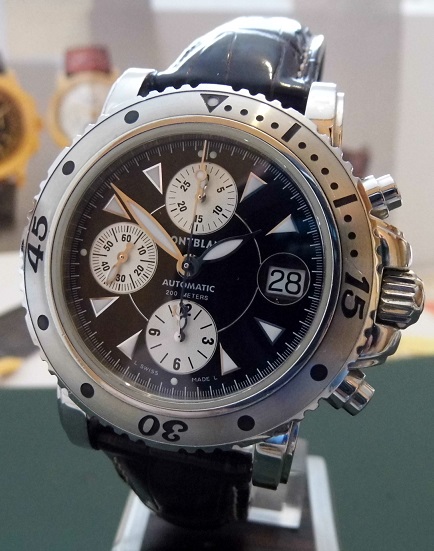 Montblanc Meisterstuck Sport Chronograph, Black Dial, Leather Strap