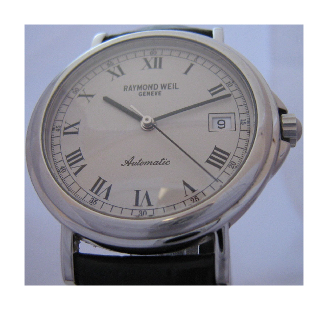 Raymond Weil Tradition Watch, White Dial With Leather Strap