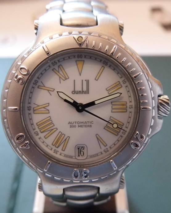 Alfred Dunhill Sport Diver, White Dial, Steel Bracelet