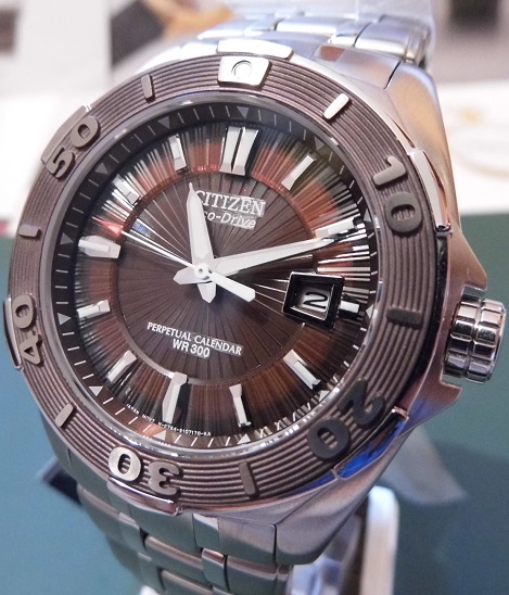 Citizen Signature Perpetual Calendar Diver, Brown Dial, Bracelet