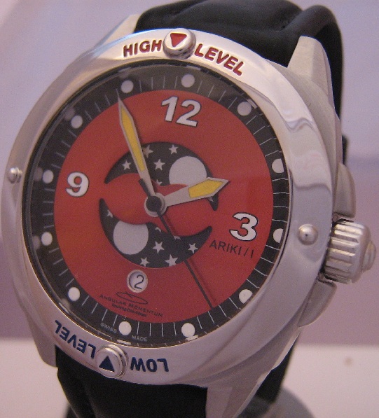 Angular Momentum Ariki, Red Dial With Rubber Strap