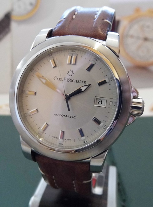Carl F. Bucherer Patravi Autodate, Silver Dial, Leather Strap