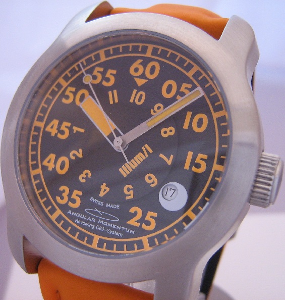 Angular Momentum Illum I Divers Watch, Black Dial With Rubber Strap