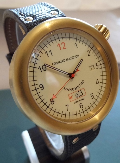 Giuliano Mazzuoli Manometro Ltd Edition, Cream Dial, Leather Strap