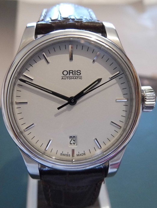 Oris Classic Date, White Dial, Brown Leather Strap