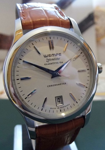 Wempe Zeitmeister Chronometer, White Dial, Leather Strap