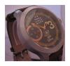Topolino Aviatore Disney Hand Winding Watch, Black Dial With Leather Strap