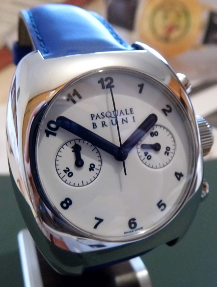 Pasquale Bruni Uomo Automatic Chronograph, White Dial, Leather Strap