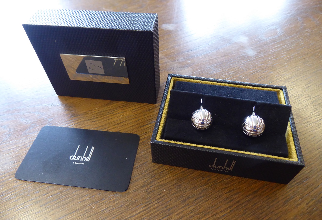 Alfred Dunhill Sterling Silver Wembley Stadium Football Cufflinks