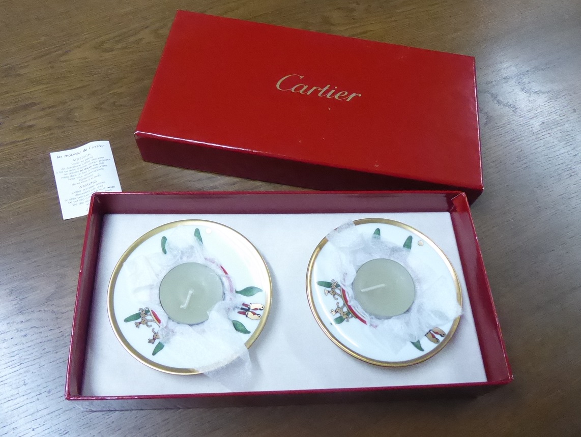 Les Maisons de Cartier Limoges Votive Candle Holders
