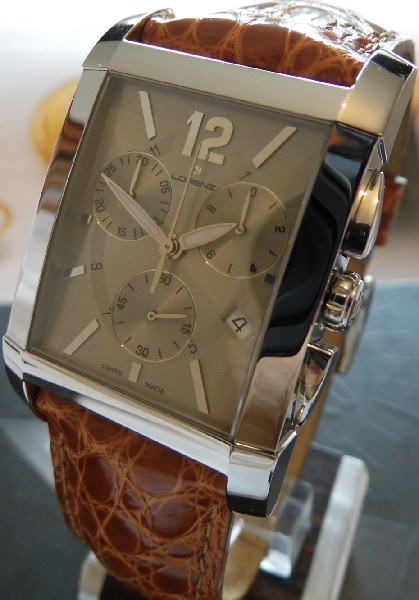 Lorenz Portoro Chronograph, Silver Dia, Leather Strap