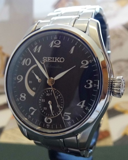 Seiko Presage, Black Dial, Steel Bracelet