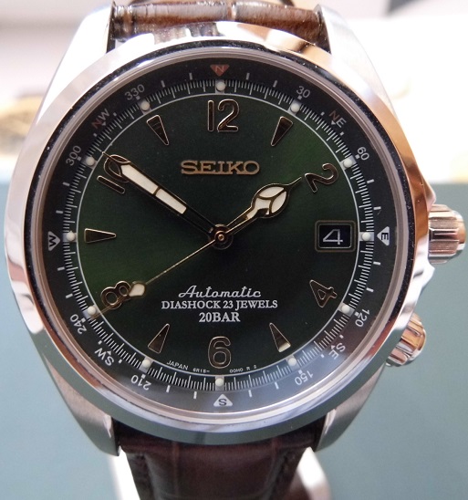 Seiko Apinist, Green Dial, Leather Strap & Bracelet