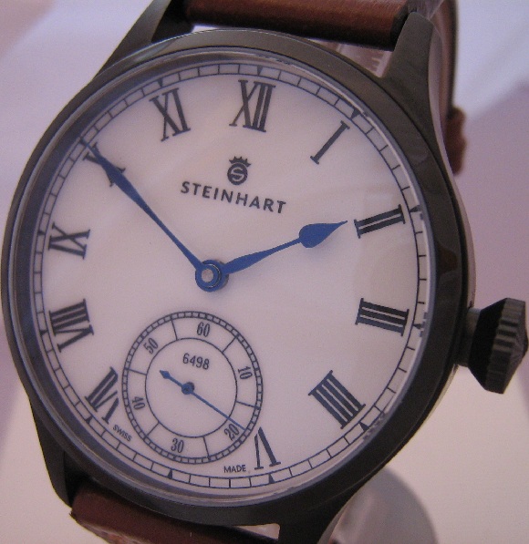 Steinhart Marine Chronometer II, White Dial, Leather Strap