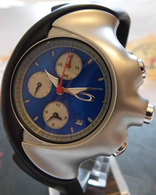 Oakley Detonator Chronograph, Blue Dial, Rubber Strap