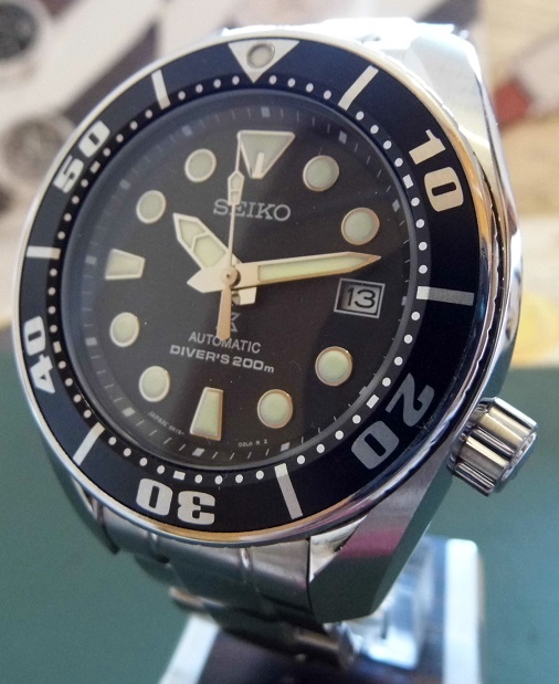 Seiko Prospex Sumo, Black Dial, Steel Bracelet