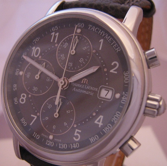 Maurice Lacroix Les Classiques Automatic Chronograph, Grey Dial, Leather Strap