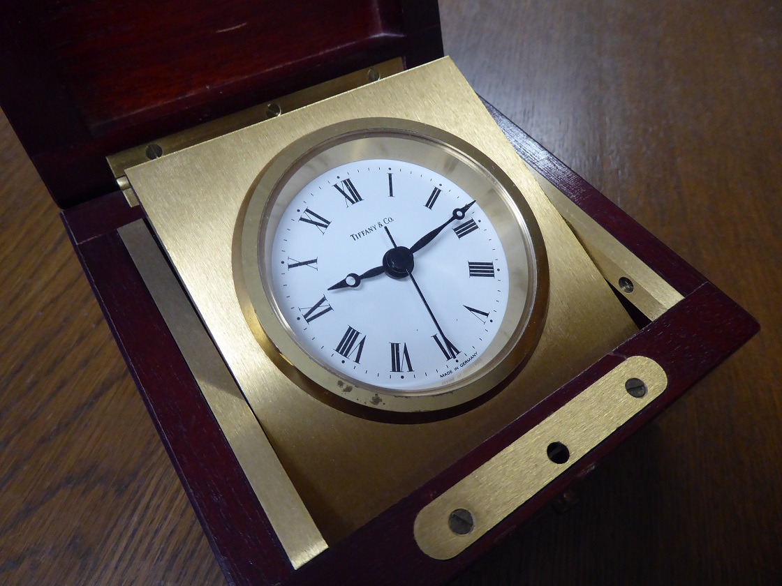 A Tiffany & Co Marine Style Desk Clock
