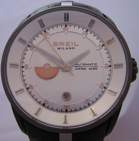 Breil Milano Automatic Watch, Silver Dial With Leather Strap