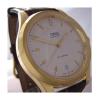 Oris Modern Classic Gold Watch, White Dial With Brown Leather Strap