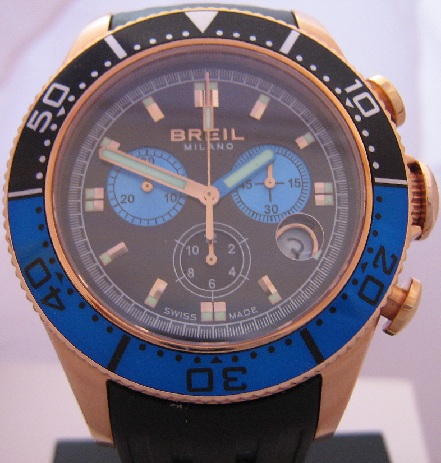 Breil Manta Chronograph, Black Dial With Rubber Strap