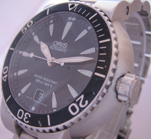 Oris TT1 Divers Watch, Black Dial With Stainless Steel Bracelet