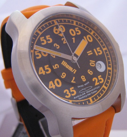 Angular Momentum Illum I Divers Watch, Black Dial With Rubber Strap