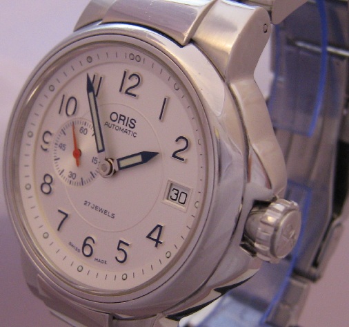 Oris Full Steel Small Seconds, White Dial With Steel Bracelet