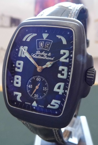 Dubey & Schaldenbrand Aquadyn Militaire, Black Dial With Leather Strap