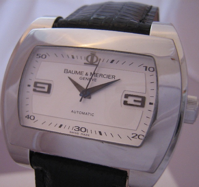 Baume & Mercier Hampton City, Silver Dial, Brown Strap