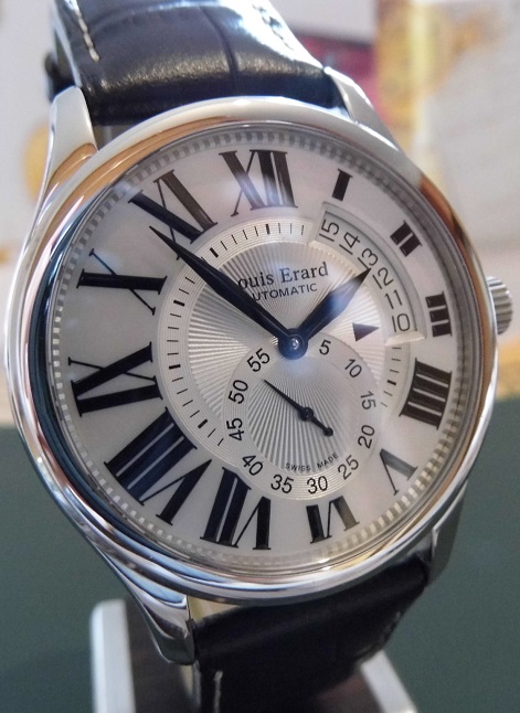 Louis Erard Les Asymetriques Small Seconds, MOP Dial, Strap