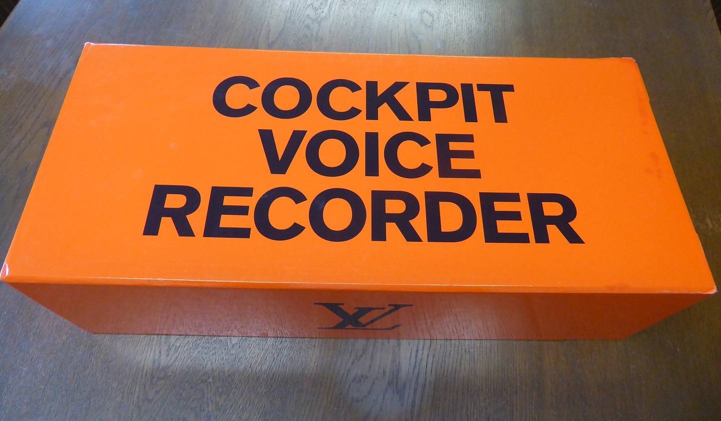 A Louis Vuitton Promotional Cockpit Voice Recorder Model Plane