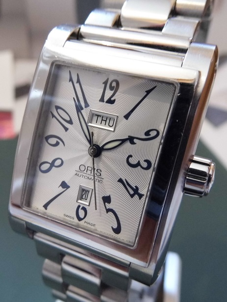 Oris Miles Day Date, Silver Dial, Bracelet