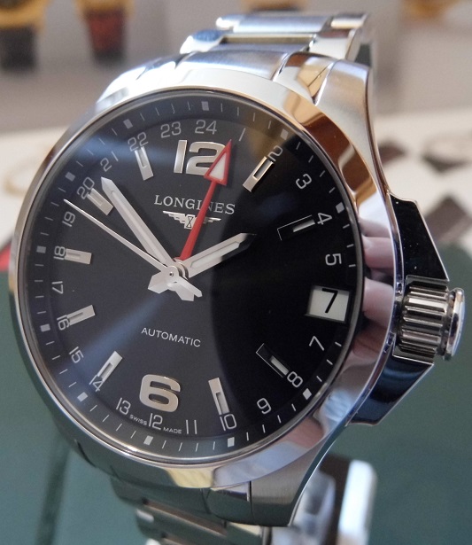 Longines Conquest GMT, Black Dial, Bracelet