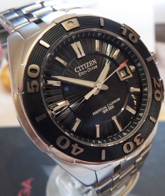 Citizen Signature Perpetual Calendar Diver, Blue Dial, Bracelet