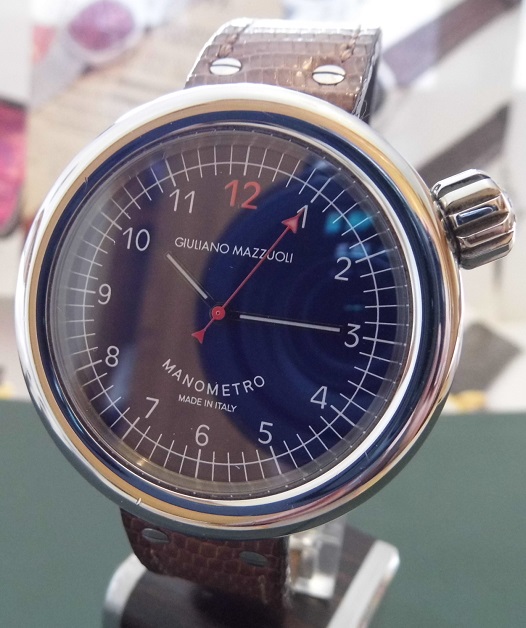 Giuliano Mazzuoli Manometro, Blue Dial, Brown Leather Strap