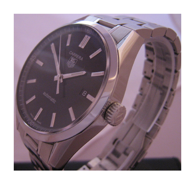 Tag Heuer Carrera Automatic Watch, Black Dial With Stainless Steel Bracelet