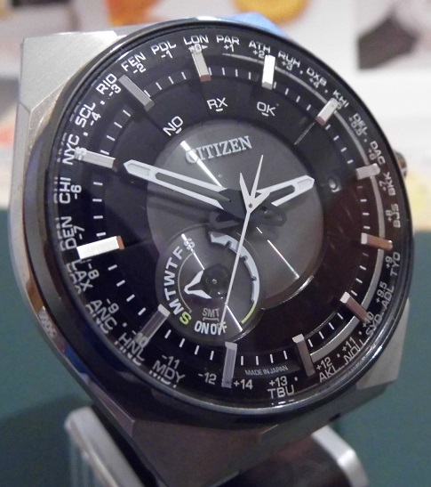 Citizen F100 Satellite Wave, Black Dial, Titanium Bracelet