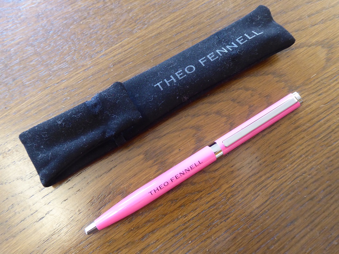 A Theo Fennell Pink Enamel & Stainless Steel Pen