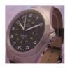 Glycine Combat Automatic Watch, Black Dial With Green Canvas/Leather Strap