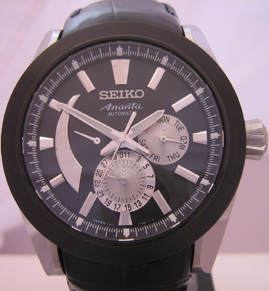 Seiko Ananta Multi Hand, Black Dial With Leather Strap