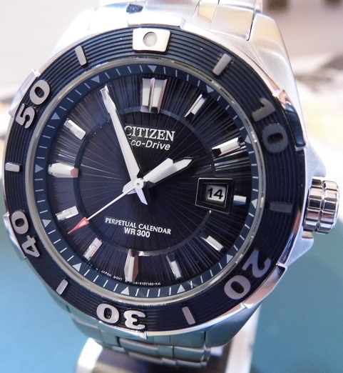 Citizen Signature Perpetual Calendar Diver, Blue Dial, Bracelet