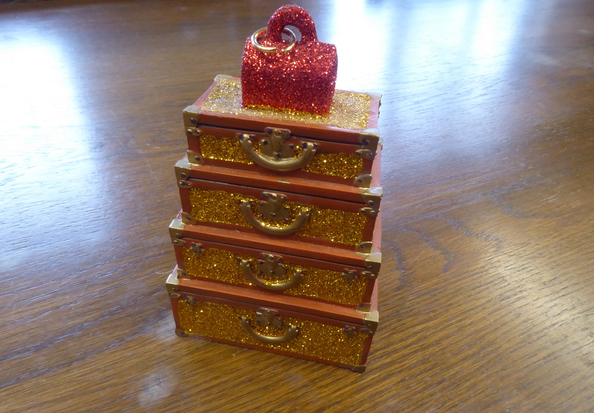 A Louis Vuitton Trunk Christmas Decoration