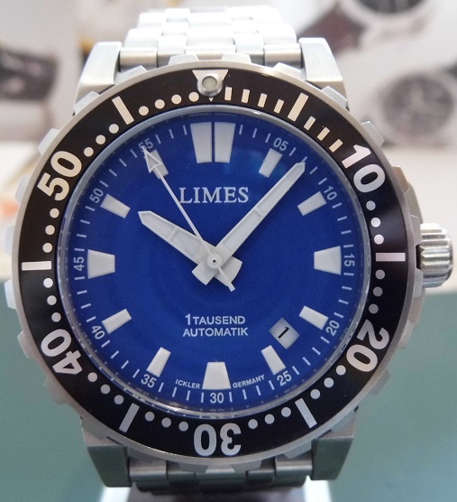 Limes 1000, Blue Dial, Steel Bracelet
