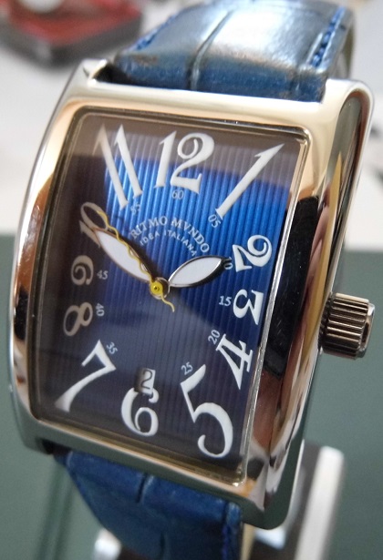 Ritmo Mvndo Piccolo Data, Blue Dial, Leather Strap
