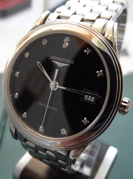 Longines Heritage Flagship Diamonds, Black Dial, Bracelet