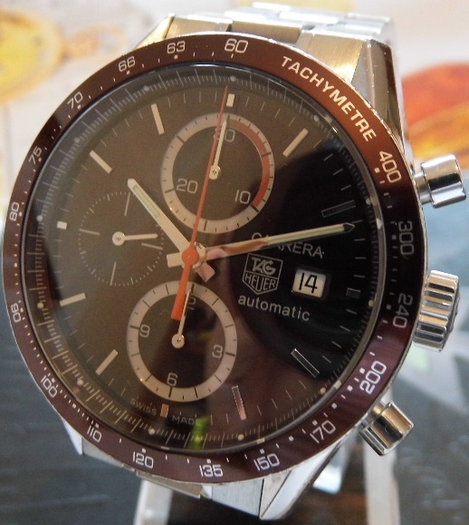 Tag Heuer Carrera Chronograph, Brown Dial With Bracelet & Strap