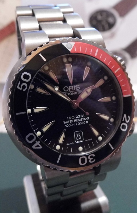 Oris TT1 Divers Titanium, Black Dial, Titanium Bracelet